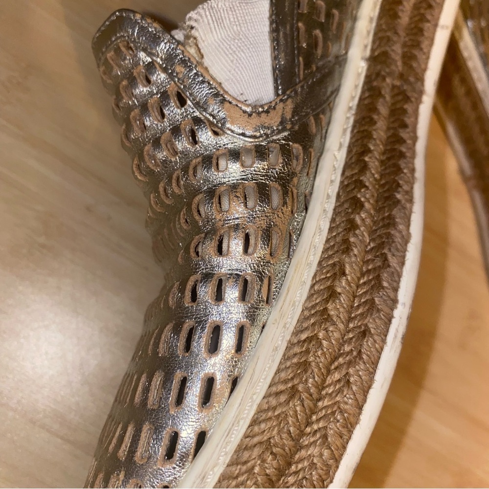 Miu Miu Womens Silver Jute Metallic Platform Sneaker Espadrille 35 EU size 6 - Picture 7 of 14